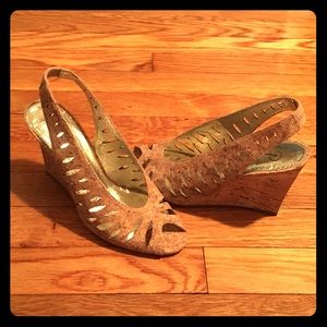 Wedge Heel Sandal w/ Peep Toe